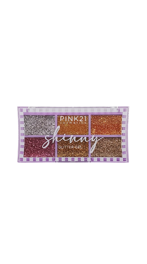 PINK 21 PALETA GLITTER GEL SHINNY 11,89G COR 01