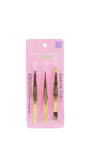 EYEBROW CLIP KIT DE PINÇA C/3 DOURADA