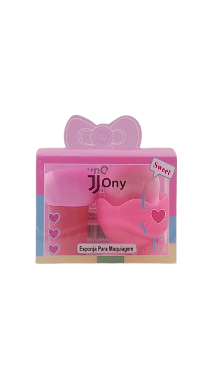 JONY KIT DE ESPONJA + COGUMELO COR ROSA CLARO