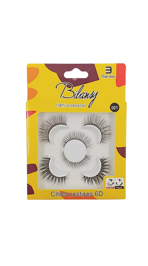 BILANSY CILIOS POSTIÇO COM 3 PARES 001