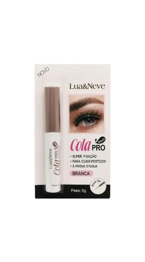 LUA E NEVE COLA PARA CILIOS BRANCA 5G