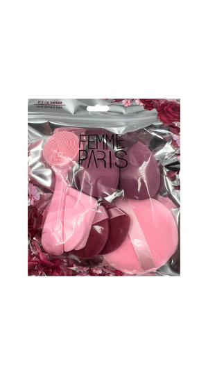 FEMME PARIS KIT DE ESPONJAS C/7 + LIMPADOR FACIAL