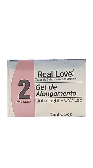 REAL LOVE  GEL DE UNHA LINHA LIGHT 2 PINK NUDE  15ML