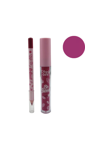 CITY GIRLS LIP COMBO LÁPIS LABIAL 1G E BATOM 4,3G COR 01