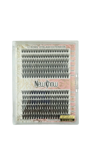 NEW SHOW CARTELA DE TUFINHO 30P+40P-0.07D 9-14MIX 