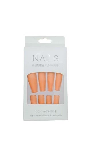 NAIL UNHA POSTIÇA C/12 LARANJA