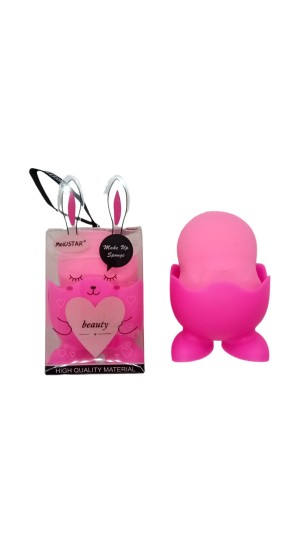 MEIUSTAR ESPONJA C/SUPORTE ROSA