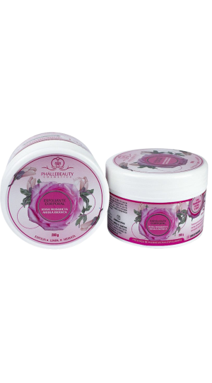 PHALLEBEAUTY ESFOLIANTE CORPORAL ROSA MOSQUETA ARGILA BRANCA 280G