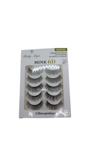 RUBY ANJO CILIOS POSTIÇO MINK 6D C/5 PARES 028
