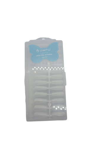 DAFU UNHA POSTIÇA FOSCA BAILARINA C/240 PEÇAS LEVE FINA NATURAL