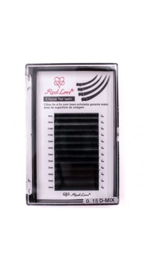 REAL LOVE ELLIPSE FLAT LASH CILIOS FIO A FIO 0.15D MIX