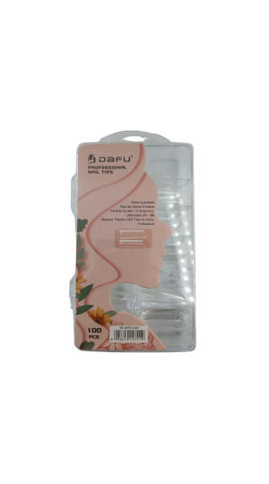 DAFU UNHA NAIL TIPS CURVATURA C TRANSPARENTE C/100 PEÇAS DF-UP 101-N47