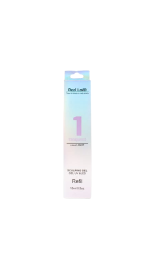 REAL LOVE GEL DE ALONGAMENTO 01 TRANPARENTE 15ML 